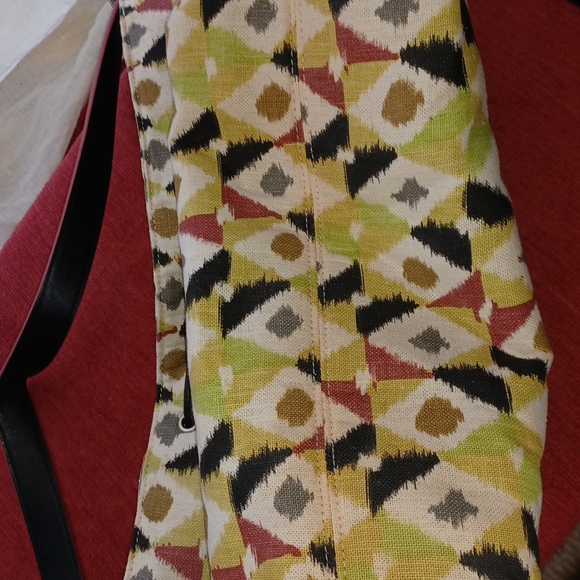 Stephanie Johnson canvas cotton bag with faux leather details - Picture 2 of 4